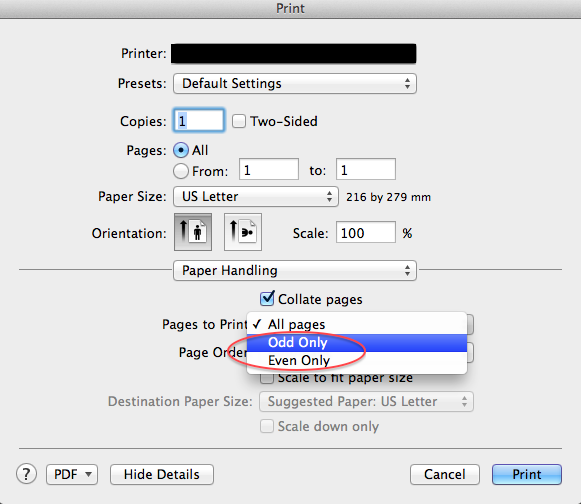 flip image for printing mac os